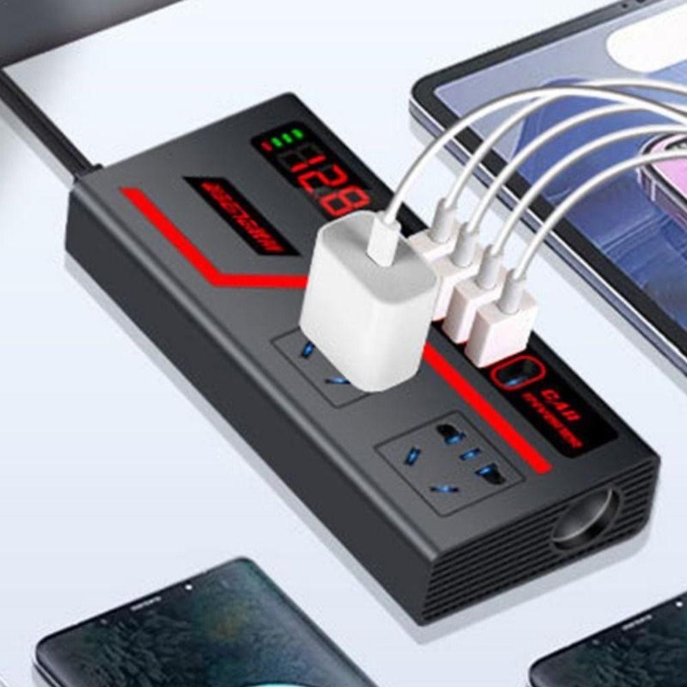 Universal Car Inverter 200W High Power Automotive Charger Inverter Portable Power Adapter