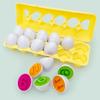 Matching Eggs Puzzle Set, 12-Piece Number & Color Sorting Learning Toy, Fine Motor Skills Development Game, Travel-Friendly Gift