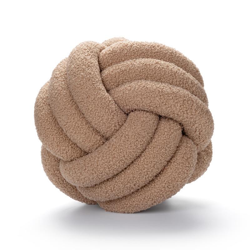 Lamb Fleece Sofa Bed Decoration Throw Pillow Nordic Knotted Ball Living Room Decor Cushion Simple Home Decor Pillow