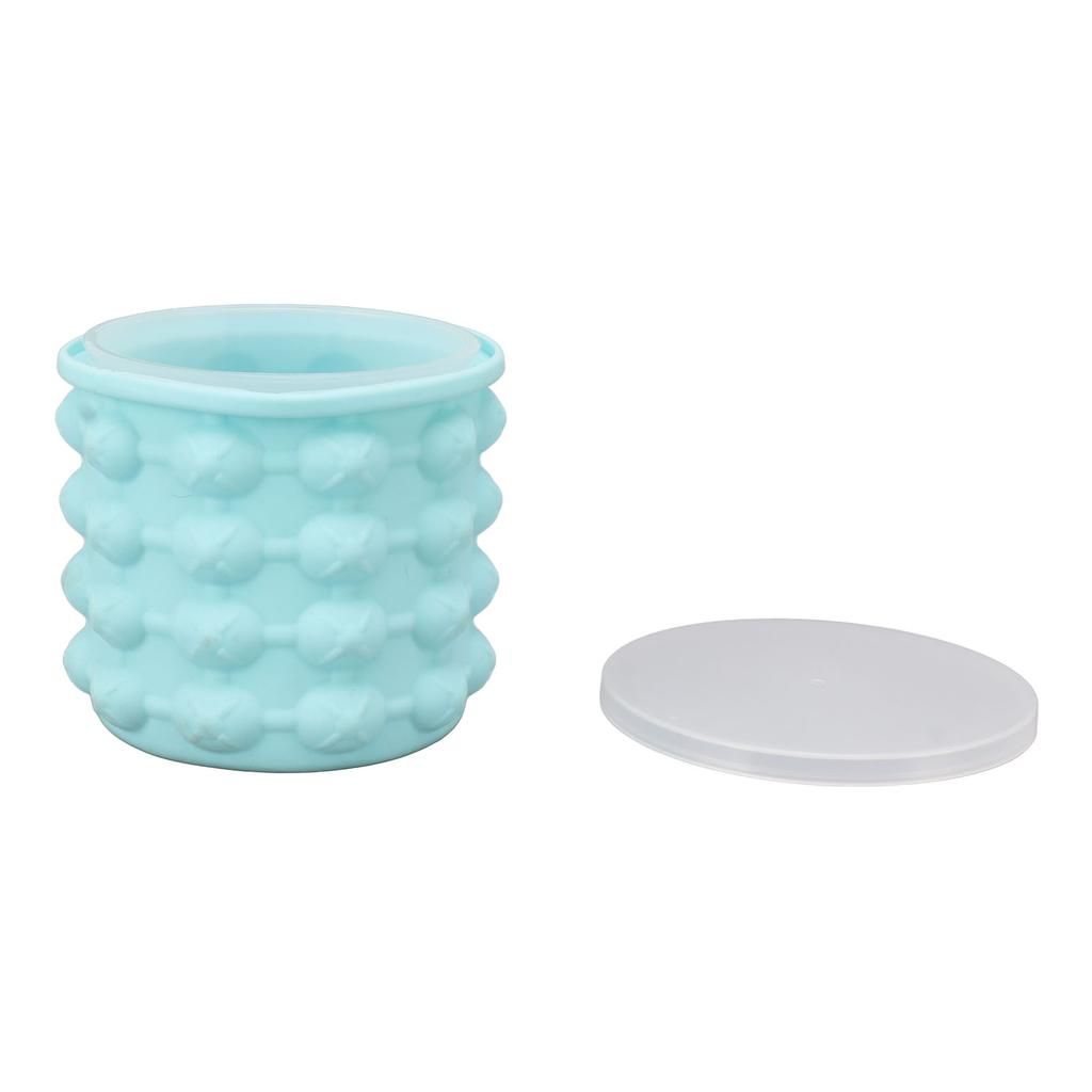 Ice Bucket Silicone Insulated Ice Cube Mold Double Ice Tray for Cocktail Cooling S 11.5x11.5x10cm /