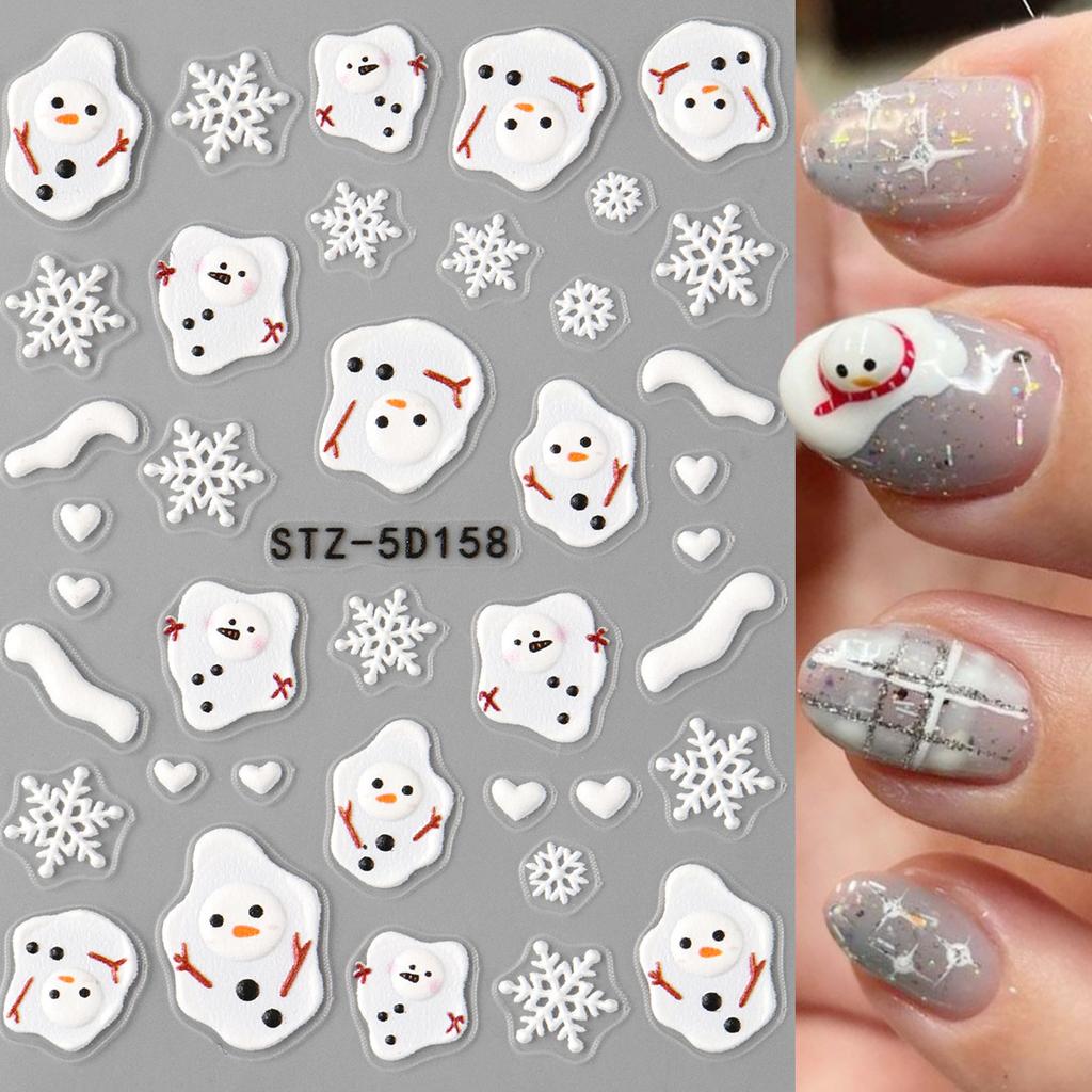 5D New Embossed Nail Art Sticker Valentine's Day Romantic Love Heart Nail Art Sticker