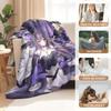 Space Anime Flannel Fashion Blanket - Soft Thickened Square Digital Print Throw for Sofa/Bed