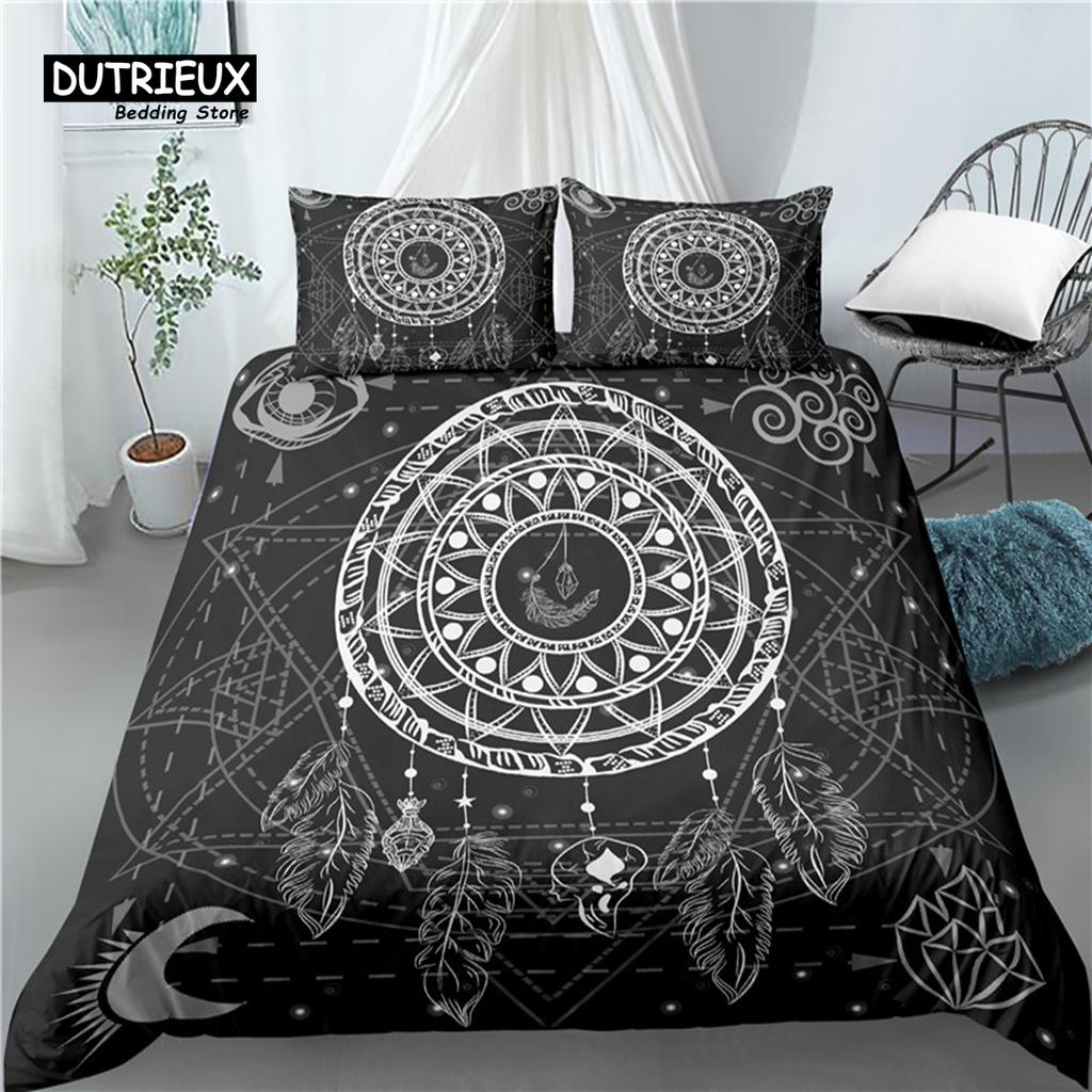 Home Living Luxus 3D Traumfänger Druck 2/3 Teile Bequeme Bettbezug Kissenbezug Bettwäsche Sets EU/US/AU Größe