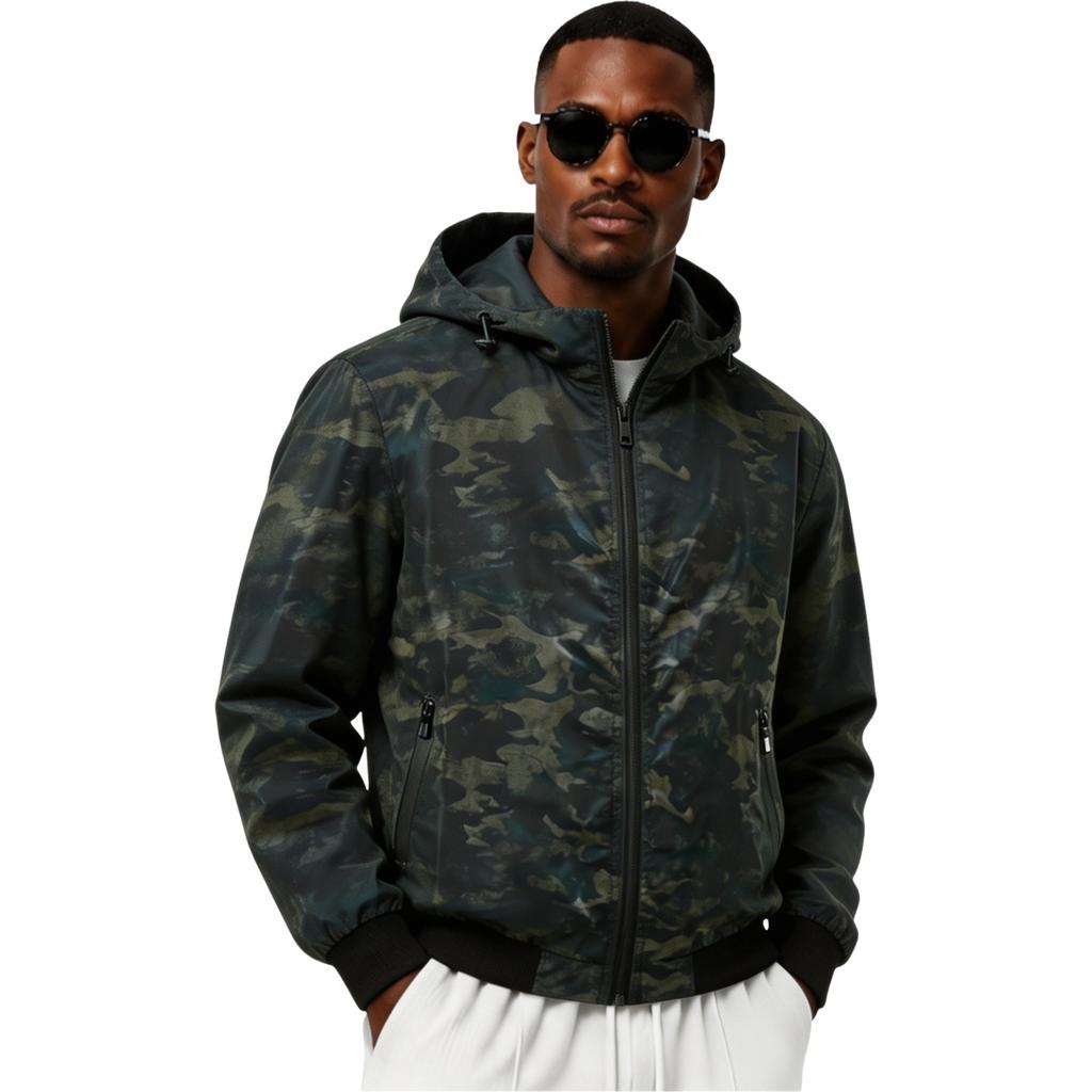 Men's Hooded Lightweight Jacket for Casual Outdoor Wear