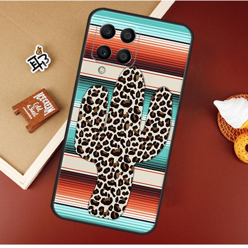 Boho Botanisches Blatt Kuh Kaktus Hülle Für Samsung Galaxy M16 M36 M56 M06 M52 M32 M12 M54 M34 M14 M35 M55 M15 M11 M31 M13 M53