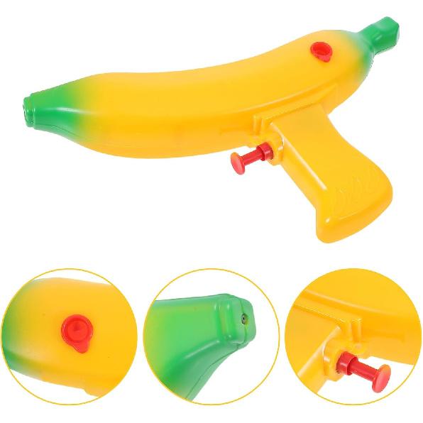 Hemoton 3pcs Banana Shape Water Soaker for Kids, Mini Squirt Soaker for Outdoor Pool, Beach, Backyard Water Play, Compact Summer Toys for Boys and 1