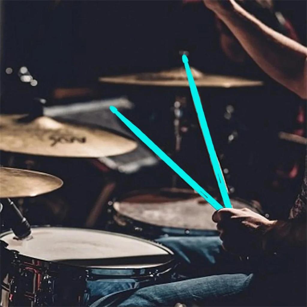 5A Luminous Drum Stick Light Up Drum Sticks Fluorescent Drumstick for Dark Stage