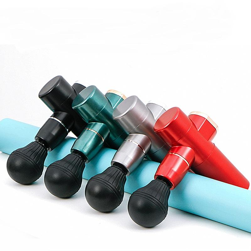 Silver Mini Vibrating Electric Fascia Gun Muscle Relaxation Massage Electric Impact Gun Fitness Exercise Care Tool