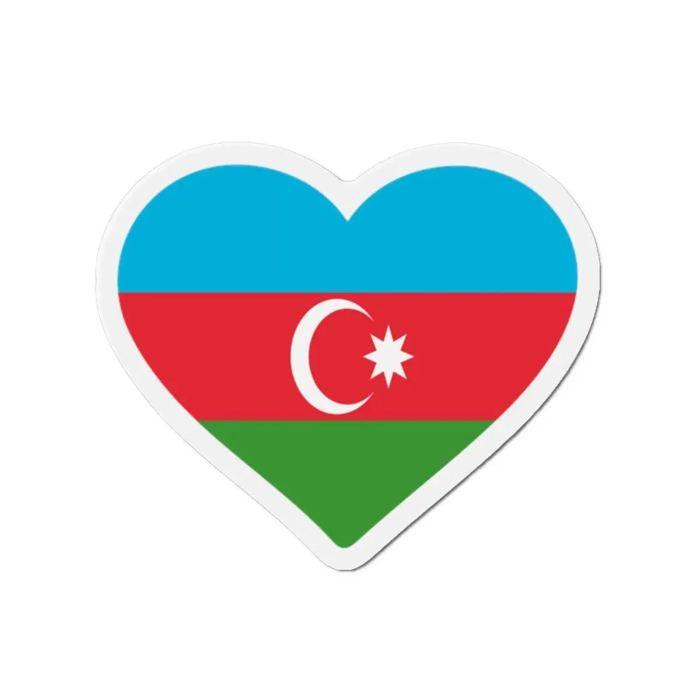 Aimant Coeur Drapeau Azerbaïdjan - Multicolore - 6 cm - 50 pièces - Résine synthétique - Mixte