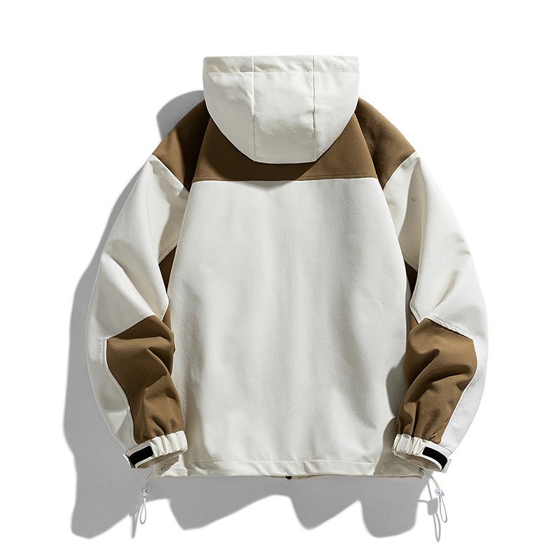 Spring and Autumn Jacket Jacket Men's Trendy Brand Splicing Men's Clothes Casual Tooling Jacket Jacket