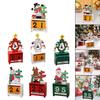 Holiday Wooden Advent Calendar Christmas Countdown Number Blocks Desk Decor for Festive Home