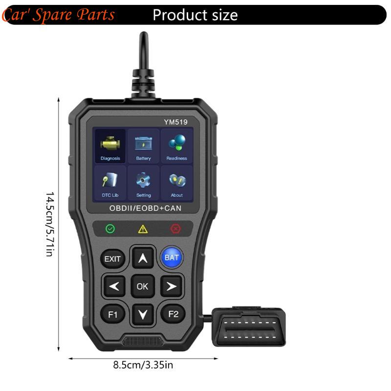 Y4UA OBD2 Scanner Automotive Diagnostic Scan Tool for Car 2.8inch Screen Battery Tester Code Reader Clear Engine Fault Code