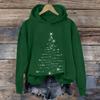 Ladies' Christmas Printed Casual Long Sleeved Round Neck Sports Hoodie Top
