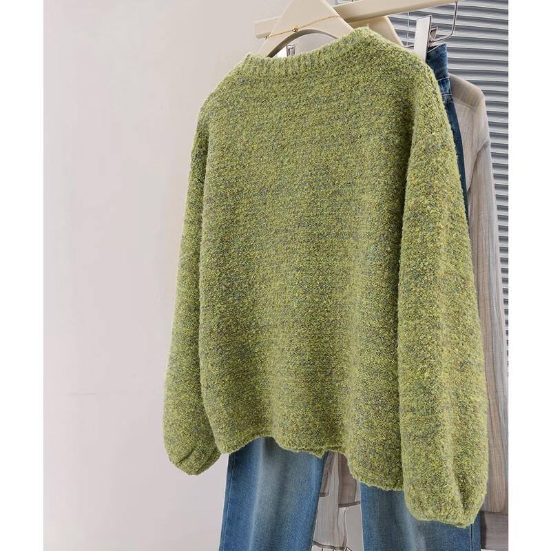 Silbaishe Women's Loose Knit Button-Front Cardigan