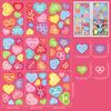 71Pcs/Set Valentine's Day Window Cling Waterproof PVC Cartoon Gnome Love Heart