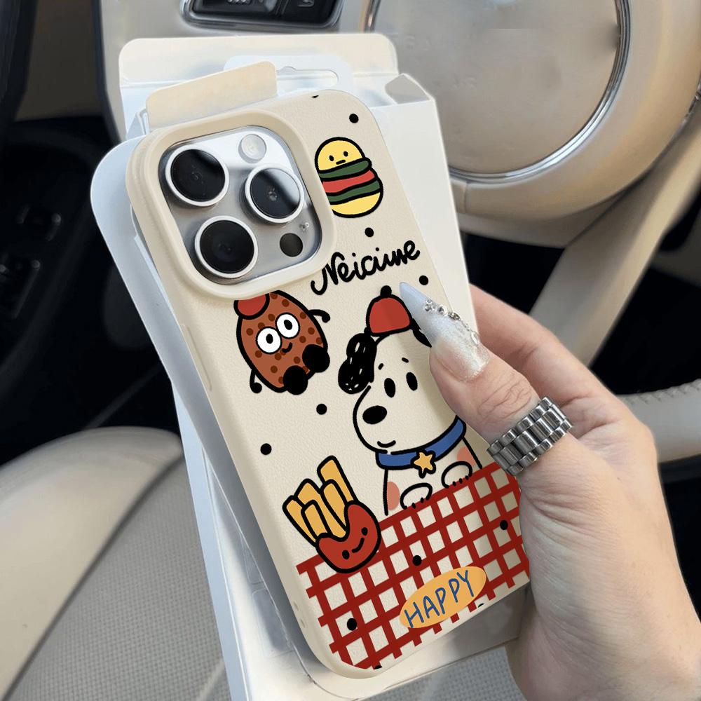Phone Case for iPhone 11 13 Case iPhone 12 14 15 16 Pro Max 12 Pro 15 Plus 16 Pro Leather Painted Waterproof Drop-proof and Wear-resistant Cartoon