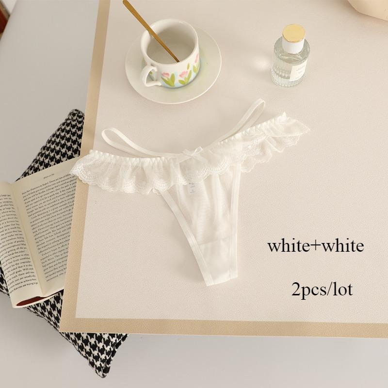 Temptation Lace Thong Hollow Knickers Mesh Pure Lingerie Cotton Crotch Sexy Underwear Panties
