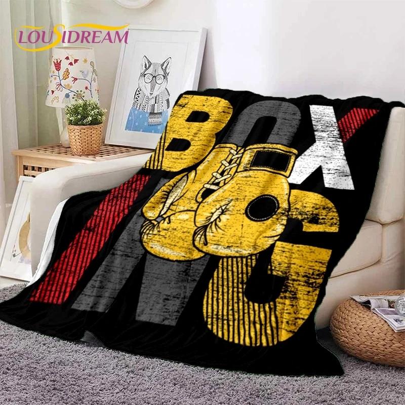 Boxing Gloves Boxer Fight Cartoon Soft Flannel Blanket for Beds Bedroom Sofa Picnic,Throw Blanket for Cover Outdoor Leisure Gift