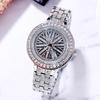 Casual Business Full Diamond Fashion Kreatywny kwarcowy zegarek damski