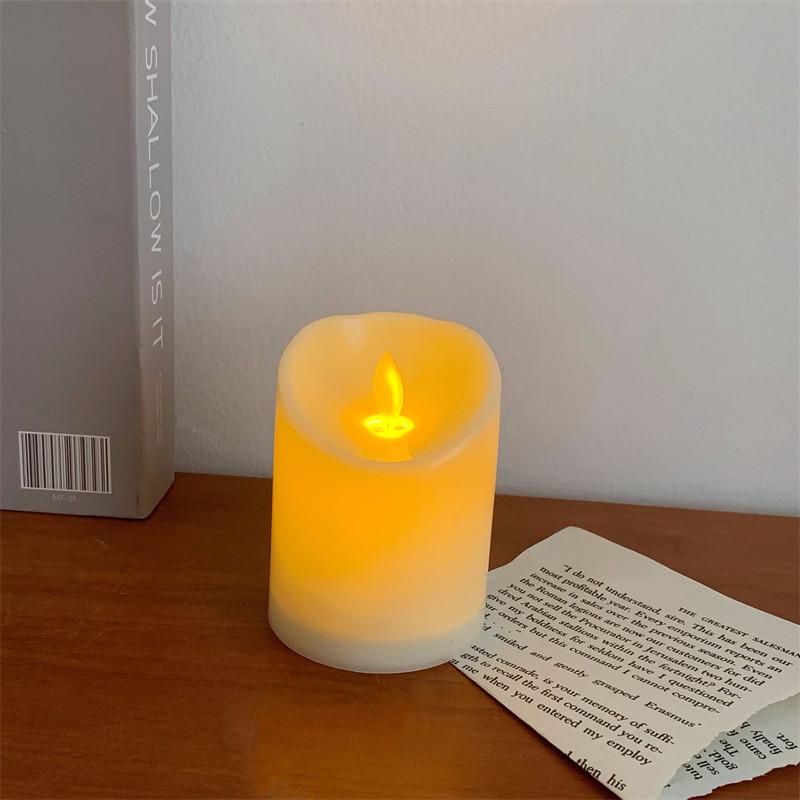Creative Flickering Wick LED Candle Lamp for Bedroom Decor and Atmosphere