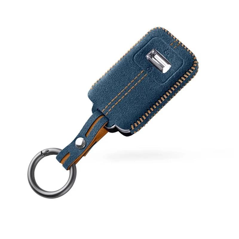 Leather Car Key Case Cover For Zeekr 9X 001 Key Fob Cover Protective Shell Key Buckle Interior Decoration Accessories