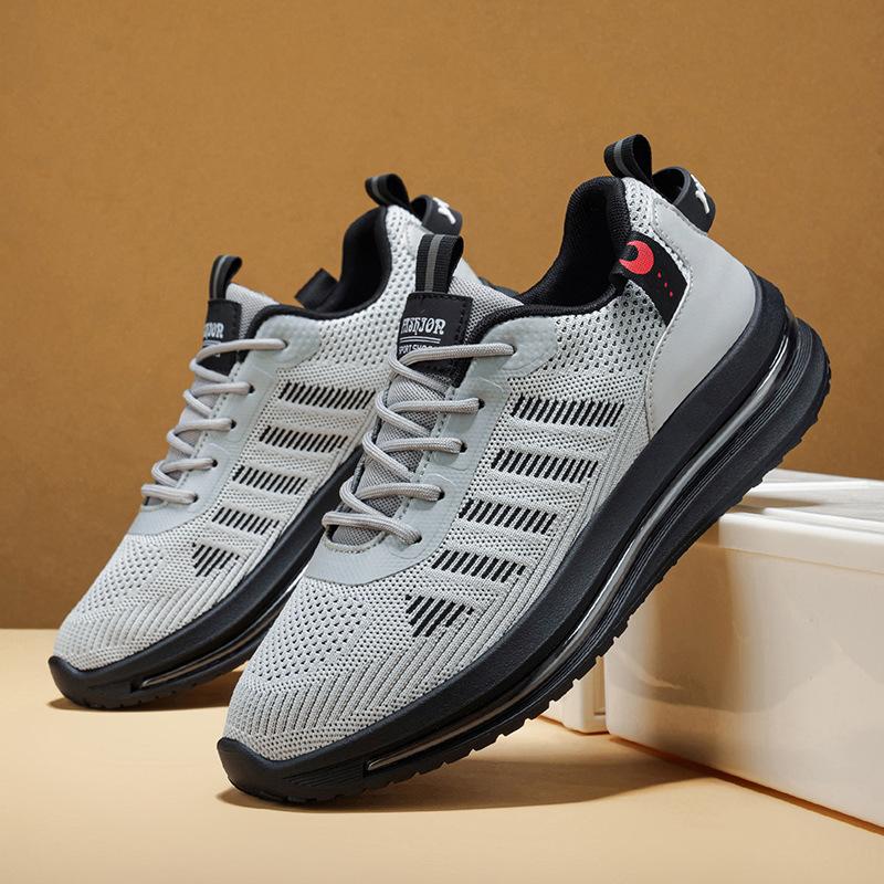 Men's Shoes Spring and Summer Lightweight Soft-soled Breathable Mesh Shoes Large Size Comfortable Versatile Sports Casual Shoes Wear-resistant Running