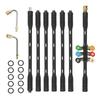 Pressure Washer Extension Wand 9pcs Set Includes Curved Rod & 6 Quick Connection Nozzle Tip Suitable for Gutter Cleaning