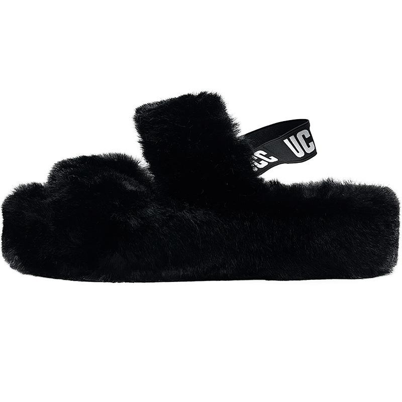 Casual Soft-soled Slippers Women Wear In Autumn and Winter, New Thick-soled Mao Mao Drags Out and Steps On Shit, Internet Celebrities Popular Mao Mao