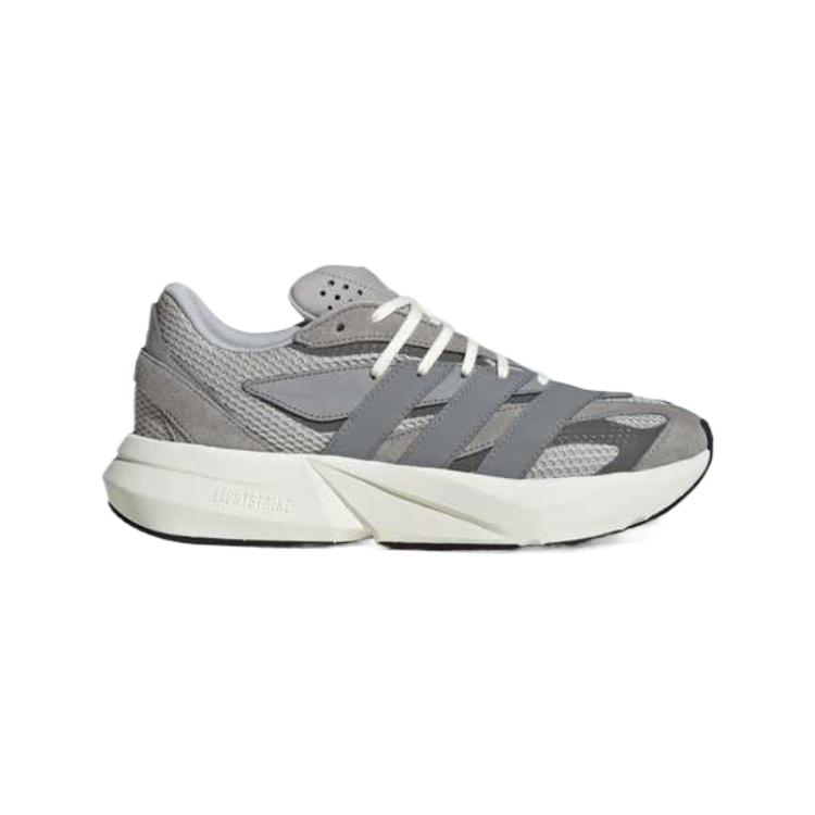 Adidas Lightblaze Grey Iron Metallic Unisex Sneakers Grey-Two Grey-Three IH8607