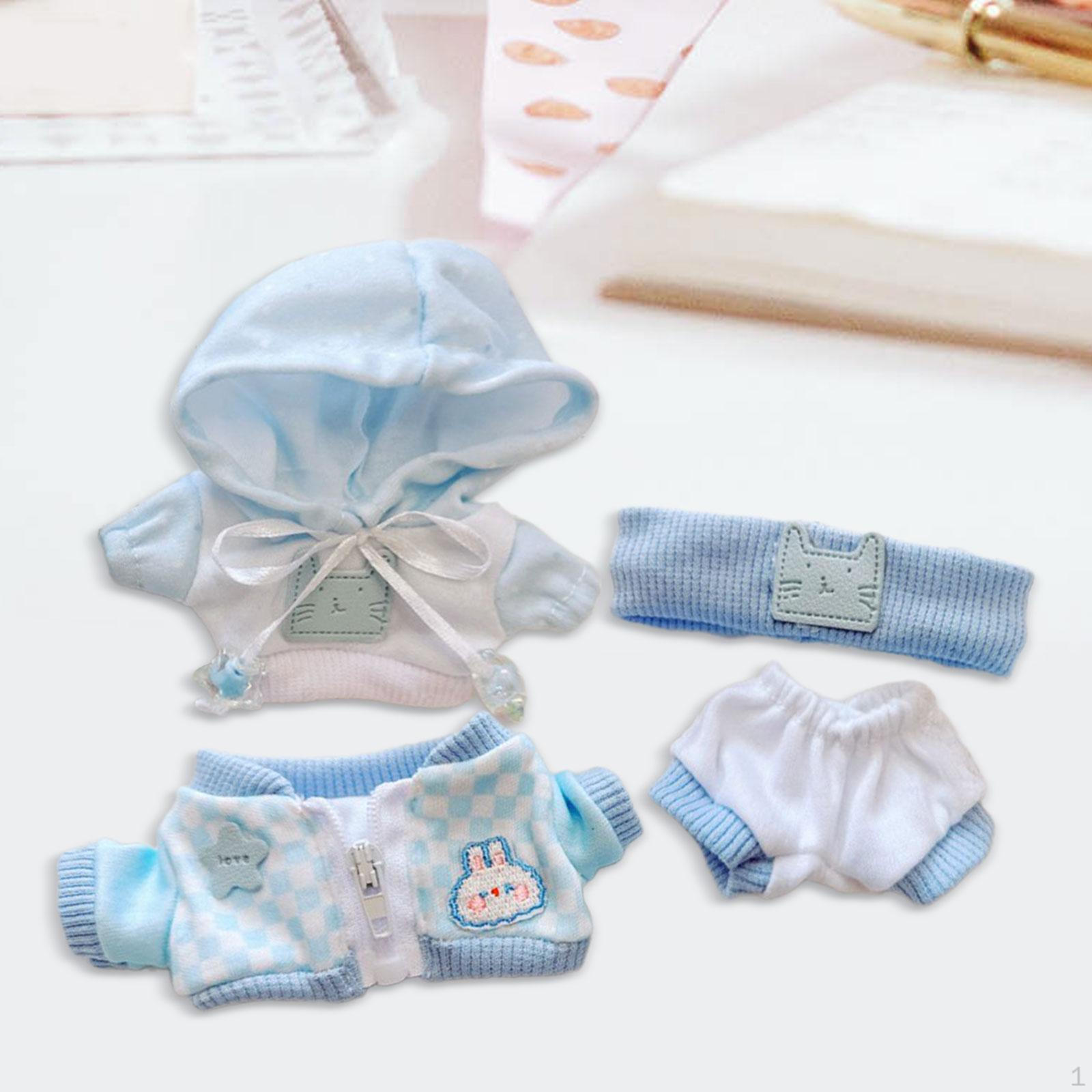 

4 шт., комплекты плюшевых кукольных свитеров, наряд для детей, аксессуары для модели воображения, милая спортивная одежда