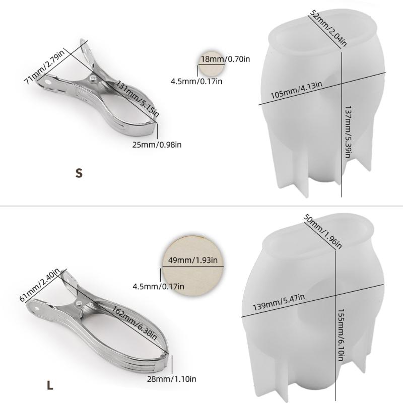 Flower Vase Mould Flexible Silicone Mold for Planter Handmade Home Decoration for Dining Table Flowerpot Molding Tool