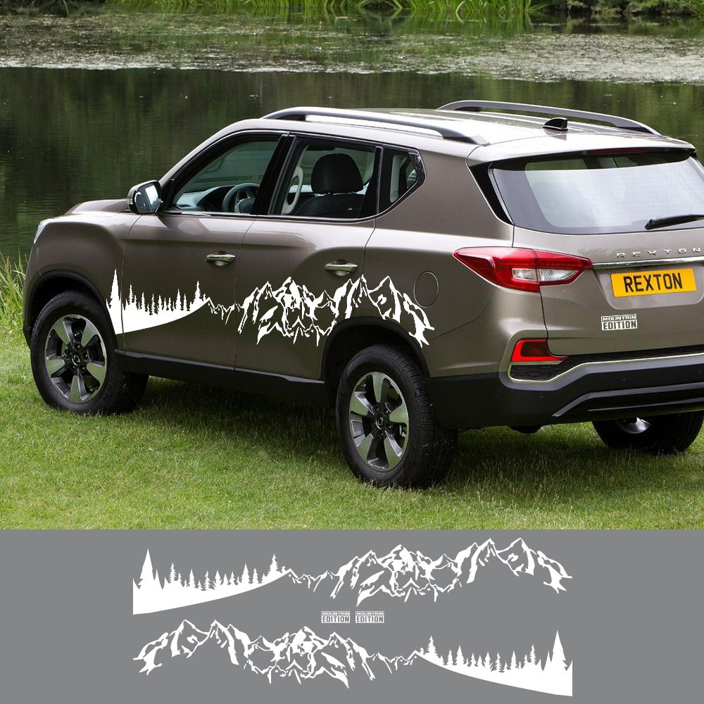 For Ssanyong Rexton 4X4 Y200 ELX Y400 Y450 SUV Graphics Mountain Styling Vinyl Decor Decal Car Sticker Auto DIY Decoration
