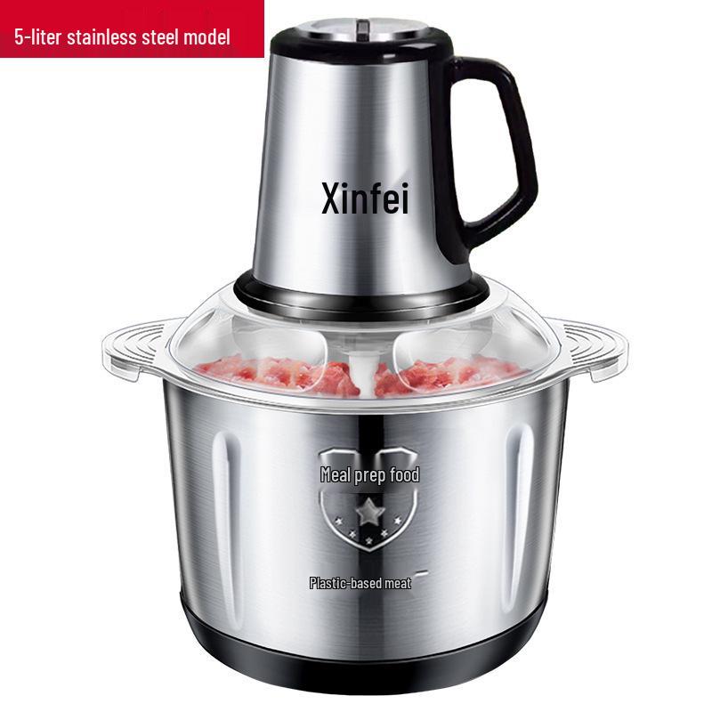 Stainless Steel Electric Meat Grinder: Multifunctional Mincer & Chopper for Meat, Garlic, and Vegetables