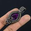 Purple Flash Labradorite Jewelry, 999 Copper Wire Wrapped Pendant Handmade Gemstone Jewelry, Gifts For Wife Brand New Pendant