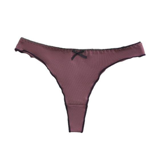 Women's Thong Seamless Low Rise Cotton Underwear Sexy Ruffle Hem Bikini Panties Ladies Breathable Briefs