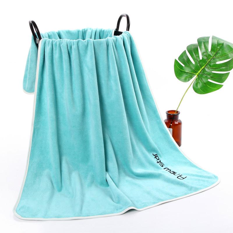 Microfiber youth pie hemming embroidered beach towel comfortable soft thickened absorbent household bath towel