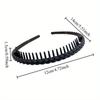 Mode Bandeau en Plastique Torsadé à Tête Croisée pour Femmes Filles avec Dents Cercle Flexible Antidérapant Accessoires de Lavage du Visage et Coiffure