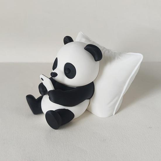Cute Panda Ornaments 3D Printed Ornaments, & Pillow Desktop Figurine, Stress Relief Sculpture Desk Accessories for Office Home Decoration, Creative