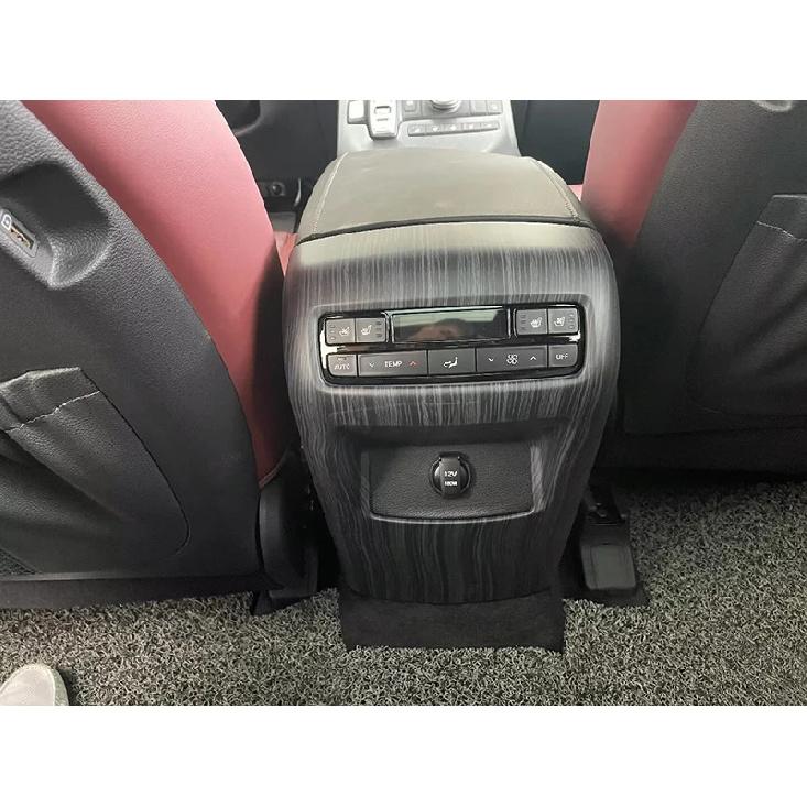 For Hyundai Palisade   2024 Car Accessories Carbon fiber style Armrest Box Rear Air Vent Frame Trim Cover