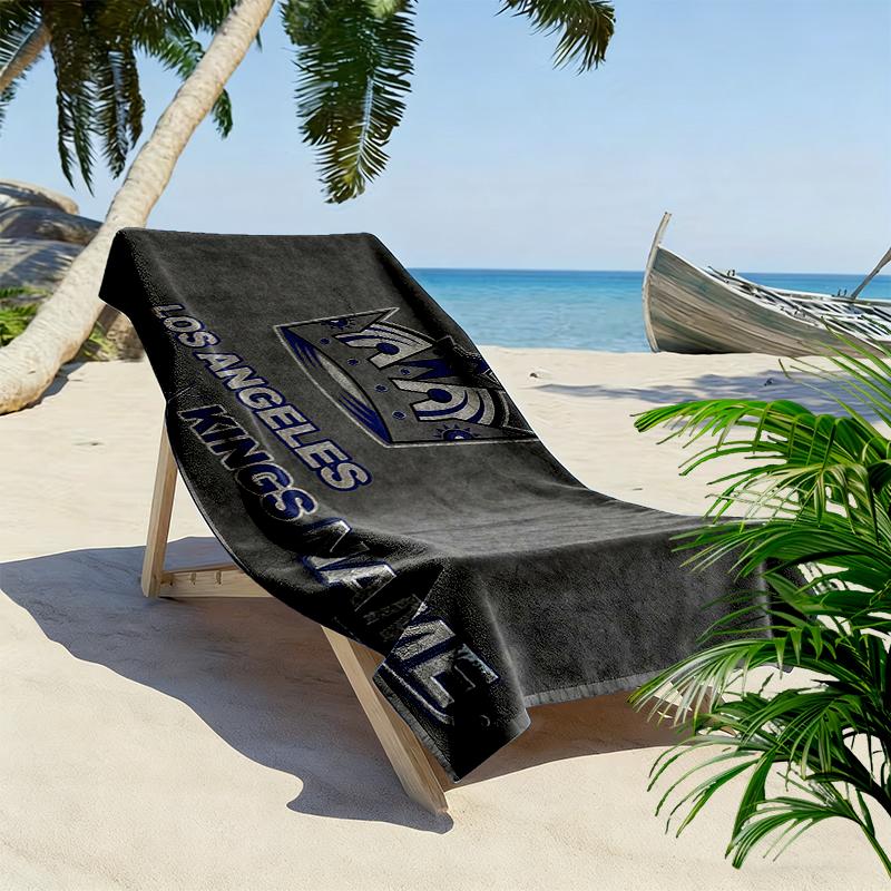 Custom Name,Los Angeles Kings Print Beach Towel, Large Soft Quick Dry Towel for Beach Camping Swimming