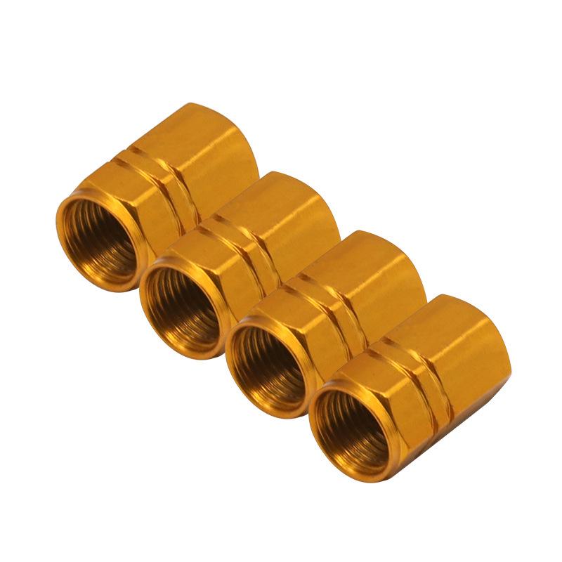 Hexagonal Dustproof, Waterproof, Leak-Proof Colored Car Valve Cap - Aluminum Alloy, Personalized Decoration.