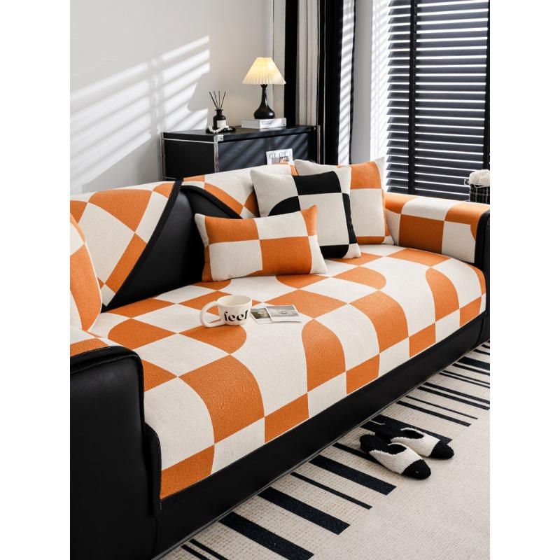 Chenille Sofakissen Vier Jahreszeiten Rutschfest Gerade Reihe Sofakissen Kratzfeste Bezugsstoffdecke