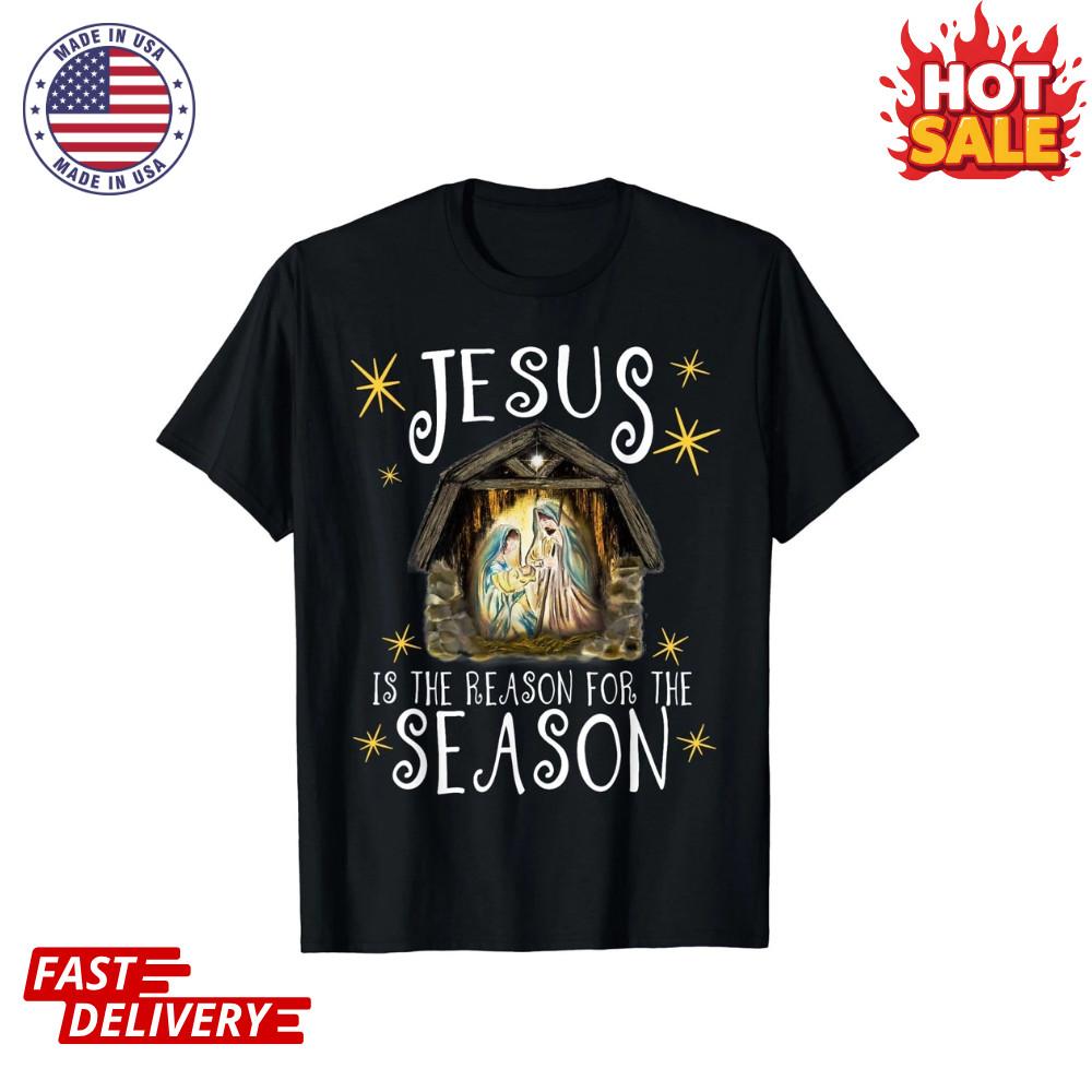 Men s Christmas Nativity Jesus Is The Reason For The Season Inspired T-Shirt NEW XL