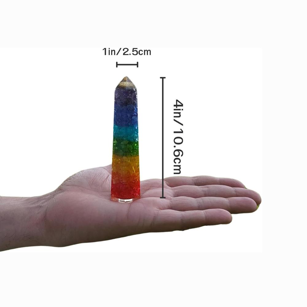 Natural-Vibrant-Rainbow-Obelisk Orgone-Crystal-for-Healing Energy-Used-in-Relaxation-Protection-Yoga Ideal-for-Christmas-Mothers-Day-Thanksgiving