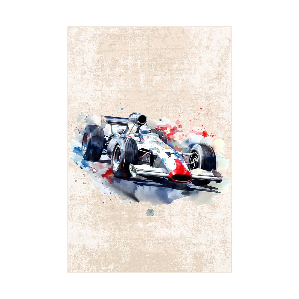 Retro F1 Racing Canvas Painting Poster Vintage Racing Car Wall Art Print for Home Decor