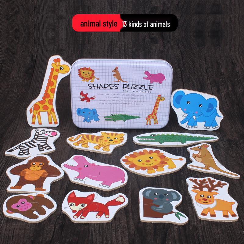 

Children s Wooden Animal & Insect Jigsaw Puzzle - Large Pieces, Ages 1-3