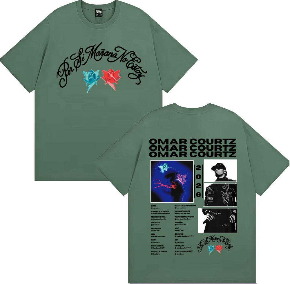 Omar Courtz Por Si Unisexana No Estoy 2026 Tour Tshirts Unisex WOMEN Fashion Retro Short Sleeve T Shirt Casual Cozy Oversized Tshirt