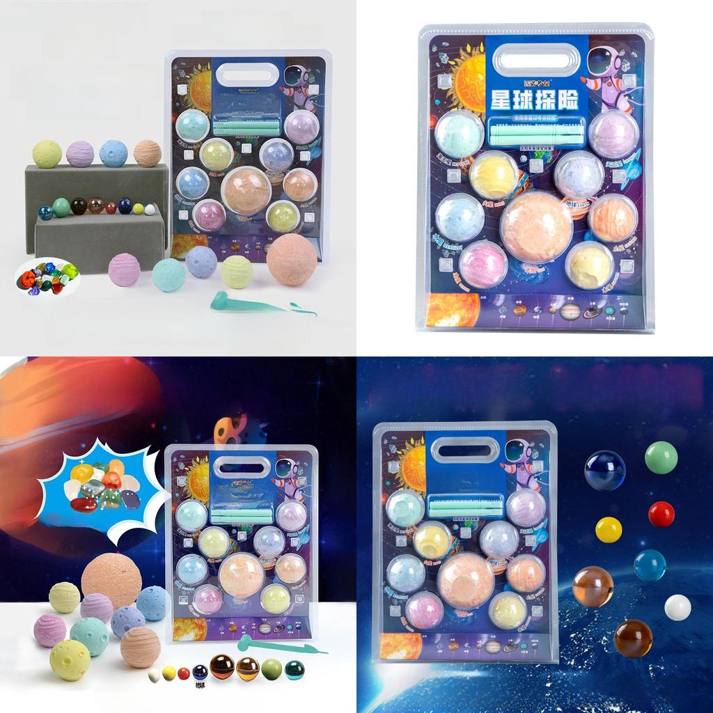 Planet Exploration Plaster Archaeology Toy For Kids With Solar System Puzzle Set