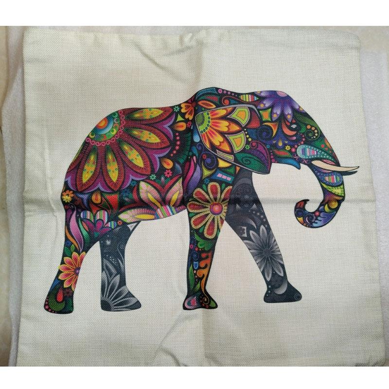 Чехол на подушку из льна с изображением животных цветной чехол на подушку сиденья в винтажном стиле 45x45 см 498₽