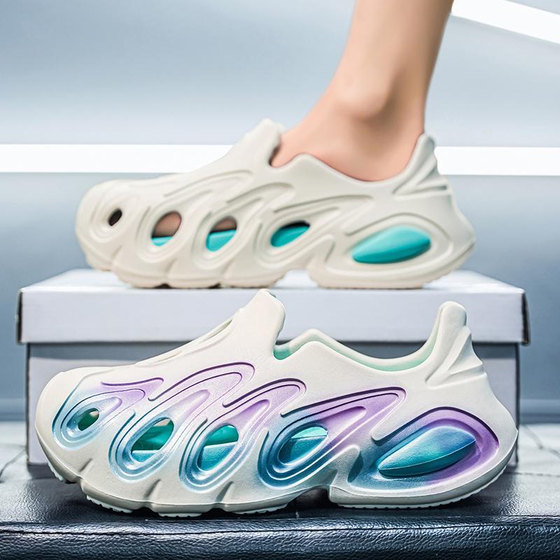 Sandali da uomo estivi Pantofole da spiaggia Pantofole da esterno alla moda Scarpe casual da spiaggia per sport acquatici Infradito cave traspiranti Sneaker da uomo economica Aqua
